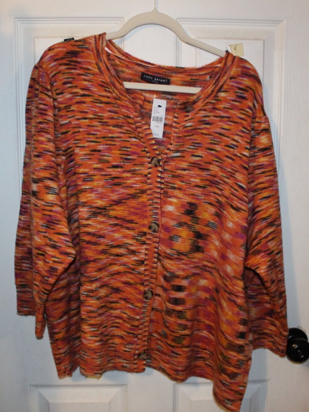 NWT Lane Bryant button front marble cardigan, very sharp looking, size 26/28W
